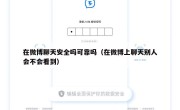 在微博聊天安全吗可靠吗（在微博上聊天别人会不会看到）