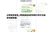 公网加密通讯（网络通信加密有哪几种方法加密传输数据）