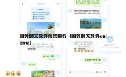 国外聊天软件加密排行（国外聊天软件enigma）