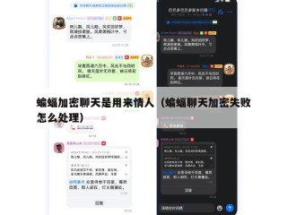 蝙蝠加密聊天是用来情人（蝙蝠聊天加密失败怎么处理）