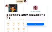 微软聊天软件安全吗知乎（微软的聊天软件是什么）
