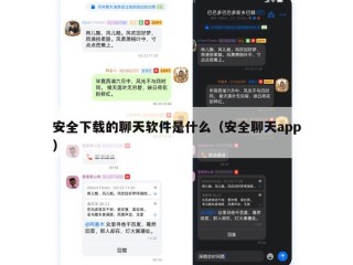 安全下载的聊天软件是什么（安全聊天app）