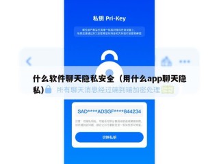 什么软件聊天隐私安全（用什么app聊天隐私）