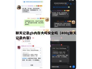 聊天记录gb内存大吗安全吗（400g聊天记录内容）