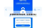 云言聊天软件安全吗（云言是什么）