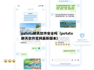 patota聊天软件安全吗（potato聊天软件官网最新版本）
