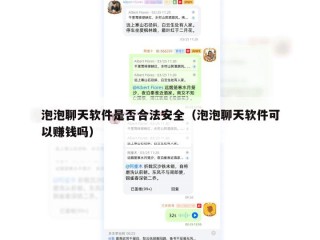 泡泡聊天软件是否合法安全（泡泡聊天软件可以赚钱吗）