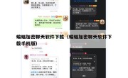 蝙蝠加密聊天软件下载（蝙蝠加密聊天软件下载手机版）