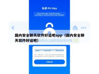 国内安全聊天软件好运吧app（国内安全聊天软件好运吧）