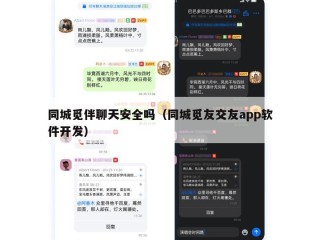 同城觅伴聊天安全吗（同城觅友交友app软件开发）