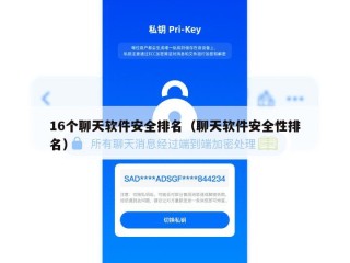 16个聊天软件安全排名（聊天软件安全性排名）