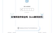 BF聊天软件安全吗（bcm聊天软件）