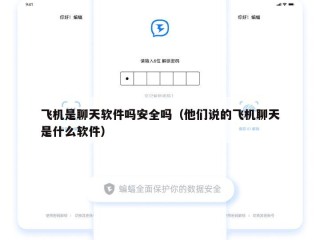 飞机是聊天软件吗安全吗（他们说的飞机聊天是什么软件）