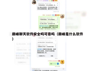 巅峰聊天软件安全吗可靠吗（巅峰是什么软件）