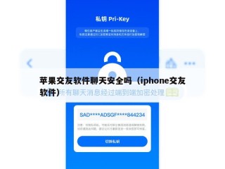 苹果交友软件聊天安全吗（iphone交友软件）