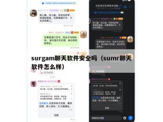 surgam聊天软件安全吗（sumr聊天软件怎么样）
