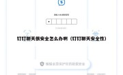 钉钉聊天很安全怎么办啊（钉钉聊天安全性）