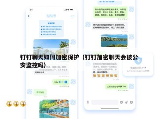 钉钉聊天如何加密保护（钉钉加密聊天会被公安监控吗）