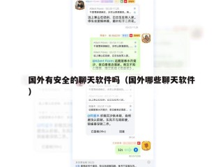 国外有安全的聊天软件吗（国外哪些聊天软件）
