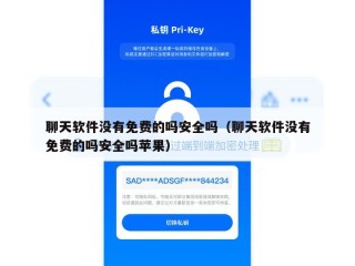 聊天软件没有免费的吗安全吗（聊天软件没有免费的吗安全吗苹果）