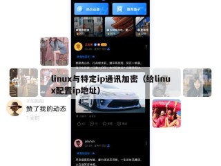 linux与特定ip通讯加密（给linux配置ip地址）