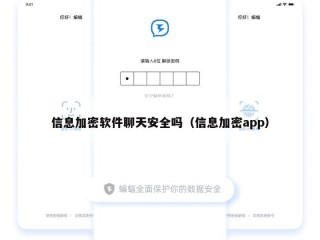 信息加密软件聊天安全吗（信息加密app）