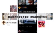 聊天软件到底安不安全（聊天软件安全吗?）