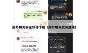 国外聊天安全软件下载（国外聊天软件是啥）