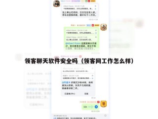 领客聊天软件安全吗（领客网工作怎么样）