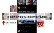 淘信聊天软件安全吗（淘信软件是什么意思）