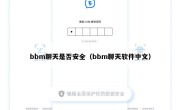 bbm聊天是否安全（bbm聊天软件中文）