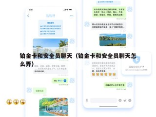 铂金卡和安全员聊天（铂金卡和安全员聊天怎么弄）