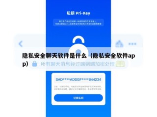 隐私安全聊天软件是什么（隐私安全软件app）