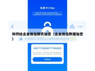 如何给企业微信聊天加密（企业微信数据加密）
