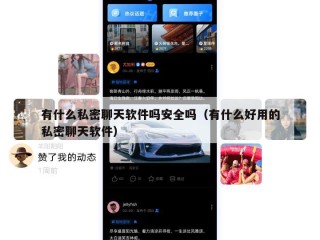 有什么私密聊天软件吗安全吗（有什么好用的私密聊天软件）