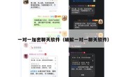 一对一加密聊天软件（破解一对一聊天软件）