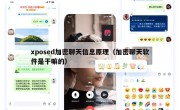 xposed加密聊天信息原理（加密聊天软件是干嘛的）