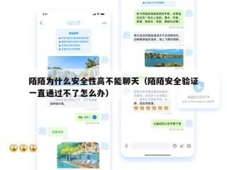 陌陌为什么安全性高不能聊天（陌陌安全验证一直通过不了怎么办）