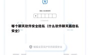 哪个聊天软件安全隐私（什么软件聊天最隐私安全）