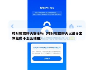 楼月微信聊天安全吗（楼月微信聊天记录导出恢复助手怎么使用）