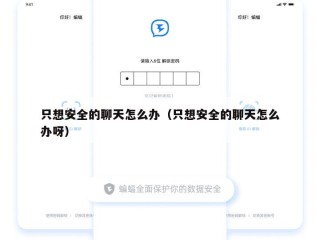 只想安全的聊天怎么办（只想安全的聊天怎么办呀）