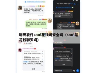 聊天软件soul花钱吗安全吗（soul是花钱聊天吗）