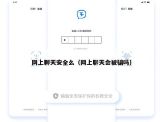 网上聊天安全么（网上聊天会被骗吗）