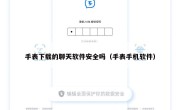 手表下载的聊天软件安全吗（手表手机软件）