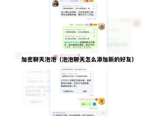 加密聊天泡泡（泡泡聊天怎么添加新的好友）