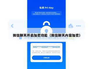 微信聊天开启加密功能（微信聊天内容加密）