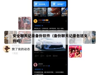 安全聊天记录备份软件（备份聊天记录包括文件吗）