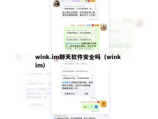 wink.im聊天软件安全吗（wink im）