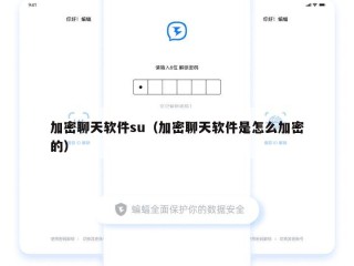 加密聊天软件su（加密聊天软件是怎么加密的）