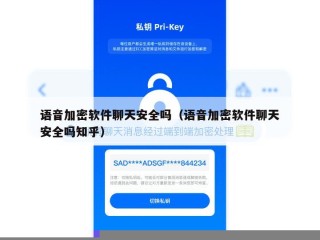 语音加密软件聊天安全吗（语音加密软件聊天安全吗知乎）